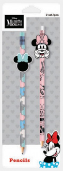 DISNEY -OŁÓWKI Z GUMOWĄ NAKŁADKĄ 2 SZT. MIX 3 WZORÓW BLISTER -MINNIE MOUSE