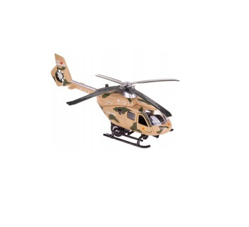 Metalowy helikopter zabawka pull back z efektami świetlnymi i dźwiękowymi
