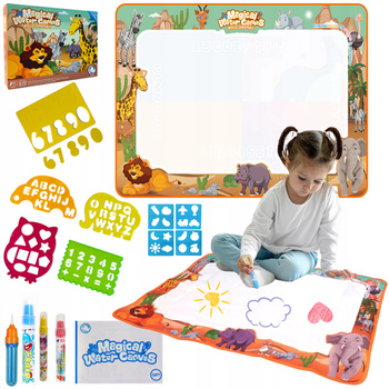 Wodna Kolorowanka Mapa Świata Water Printing Map Zabawka Edukacyjna Prezent