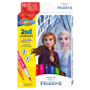 DISNEY COLORINO - FLAMASTRY DWUSTRONNE 10 KOL - FROZEN