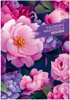 Kalendarz nauczyciela 2025/2026 B6T PCV bezbarwny KWIATY