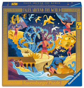 Puzzle dla dzieci: Dwanaście prac Herkulesa 64el Ravensburger