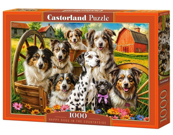 Puzzle 1000 Happy Dogs In The Countryside CASTOR Castorland