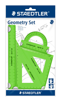 Zestaw kolorowych przyborów do matematyki Staedtler zestaw geometryczny