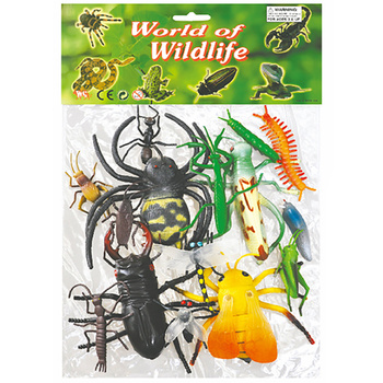 Zestaw owady insekty edukacyjny dla dzieci 16 sztuk figurki realistyczne