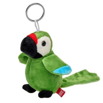 Brelok papuga ara zielona 11cm Beppe