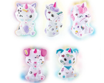 Świecące dekorożce DIY Unicorn rainbow mix EPEE