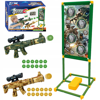 Strzelanie Do Celu Stabilna Stojąca Tarcza Strzelecka Pistolety Naboje Wojs