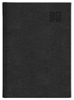Kalendarz 2026 A5 dzienny Alumnium Standard czarny