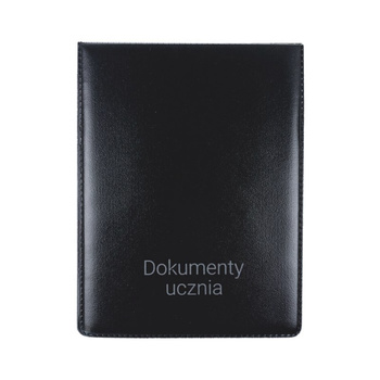 Okładka pionowa na dokumenty ucznia czarna