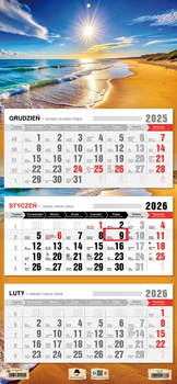 Kalendarz 2026 trójdzielny Morze KT1 V85