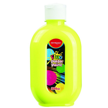 Farba plakatowa 300ml KEYROAD fluorescencyjna neonowa żółta