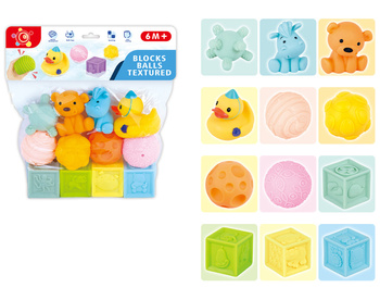 Klocki Sensoryczne Miękkie Edukacyjne Dla Dzieci El. 12 Prezent Rozwijające