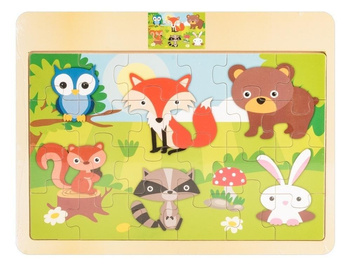 Układanka drewno - zwierzęta leśne Daffi