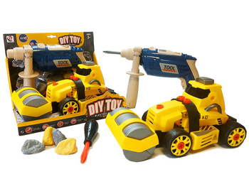 Wiertarka zabawka z pojazdem do skręcania edukacyjna dla dzieci