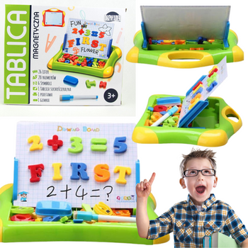 Tablica magnetyczna do nauki pisania literek cyferki edukacyjna dla dzieci