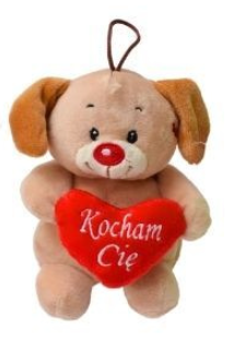 PLUSZOWE ZWIERZĄTKA Z SERCEM KOCHAM CIĘ  PRZYTULANKA MIĘKKIE