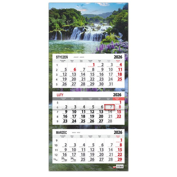 Kalendarz 2026 trójdzielny SB12-1 Łubin