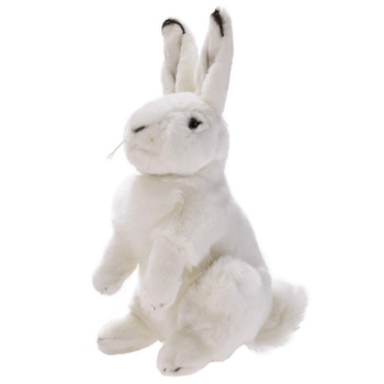 Zając siedzący biały 25cm Beppe