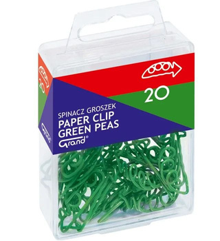 Spinacze do papieru Groszek zielony T4 GRAND 20 szt.