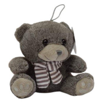 Miś pluszowy z szaliczkiem w paski przytulanka dla dzieci idealny prezent