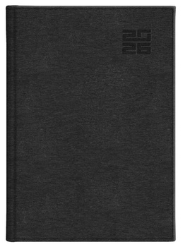 Kalendarz 2026 A4 tygodniowy z notesem Aluminium Standard czarny