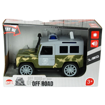 SAMOCHÓD TERENOWY AUTO OFF ROAD ARMY 1:20 ŚWIATŁO DŹWIĘK AUTO WOJSKOWE
