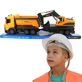 Ciężarówka z przyczepą świecąca dźwiękowa zabawka edukacyjna dla dzieci