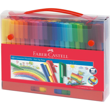 Flamastry Connector Faber-Castell 60 sztuki w walizce