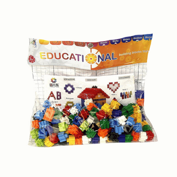 Zestaw klocków edukacyjnych układanka dla dzieci 140 elementów folia