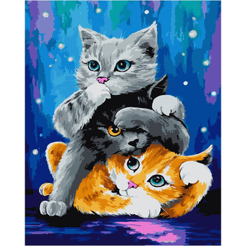 Malowanie po numerach Kotki 40x50 cm
