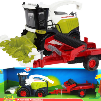 Kombajn zabawka z przyczepą dźwiękowy LED maszyna rolnicza dla dzieci