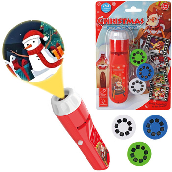 LATARKA PROJEKTOR ŚWIĄTECZNY MIKOŁAJ DLA DZIECI RZUTNIK WYŚWIETLA 24 OBRAZY