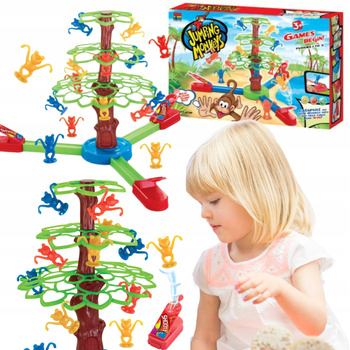 GRA ZRĘCZNOŚCIOWA RODZINNA TOWARZYSKA SKACZĄCE MAŁPKI MAŁPY NA DRZEWIE