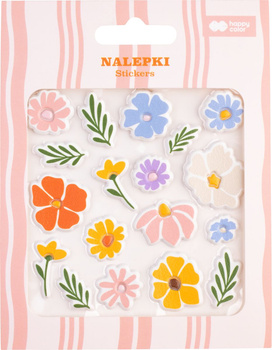 Naklejki BLOOM, 18 szt, 13x10cm, Happy Color