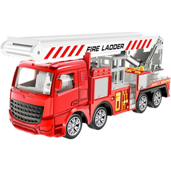 SAMOCHÓD STRAŻACKI METALOWY 16 CM Z RUCHOMĄ DRABINĄ POJAZD DLA DZIECI