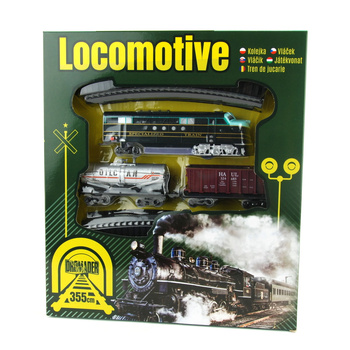 Kolejka elektryczna lokomotywa z torami 355 cm zabawka dla dzieci prezent