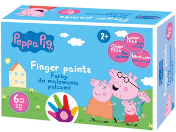 Farby do malowania palcami Peppa Pig 6 kol x 20 ml