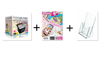 Promarkery alkoholowe Rawmark purePRO 80 kolorów+kolorowanka interaktywna RAWMARK Jednorożce z aplikacją na telefon AR BOX w etu