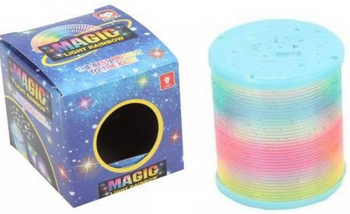 Świecąca sprężyna Magic Tęczowa zabawka prezent dla dziecka edukacyjna
