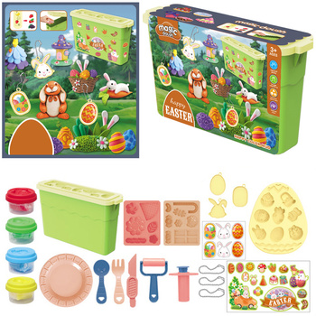 Masa plastyczna Wielkanoc kreatywna zabawa dla dzieci zestaw sensoryczny