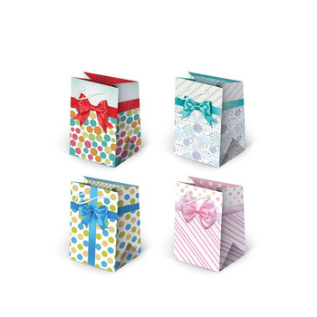 Torebki ozdobne T5-19 Kokardy jasne 10 sztuk