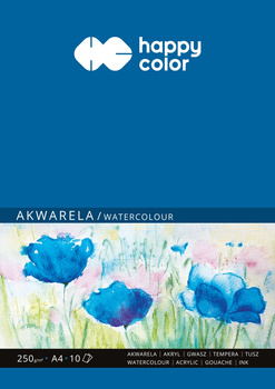 Blok akwarelowy, ART, A4, 10 ark, 250g, Happy Color