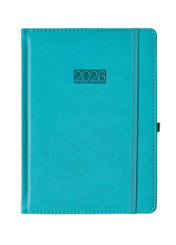 Kalendarz 2026 A4 Elegance dzienny V7 turkusowy K-A4D