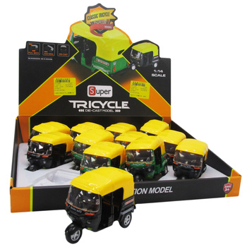 Metalowy pojazd TUK TUK realistyczny model kolekcjonerski dla pasjonatów