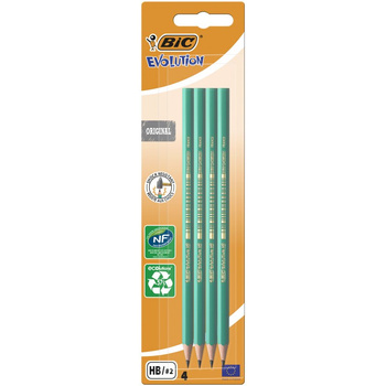 Ołówek HB bez gumki Evolution Original 650 BIC Blister 4szt