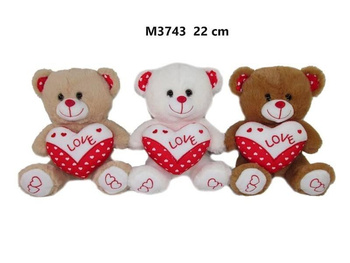 Miś z sercem 22cm MIX Sun-Day