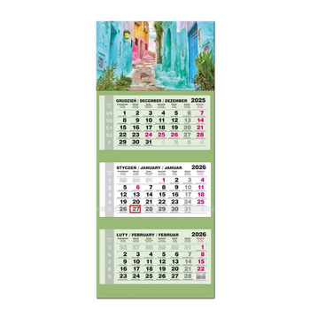Kalendarz 2026 trójdzielny LUX główka wypukła Maroko