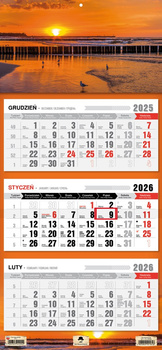 Kalendarz 2026 trójdzielny Ustka KT1-V.75