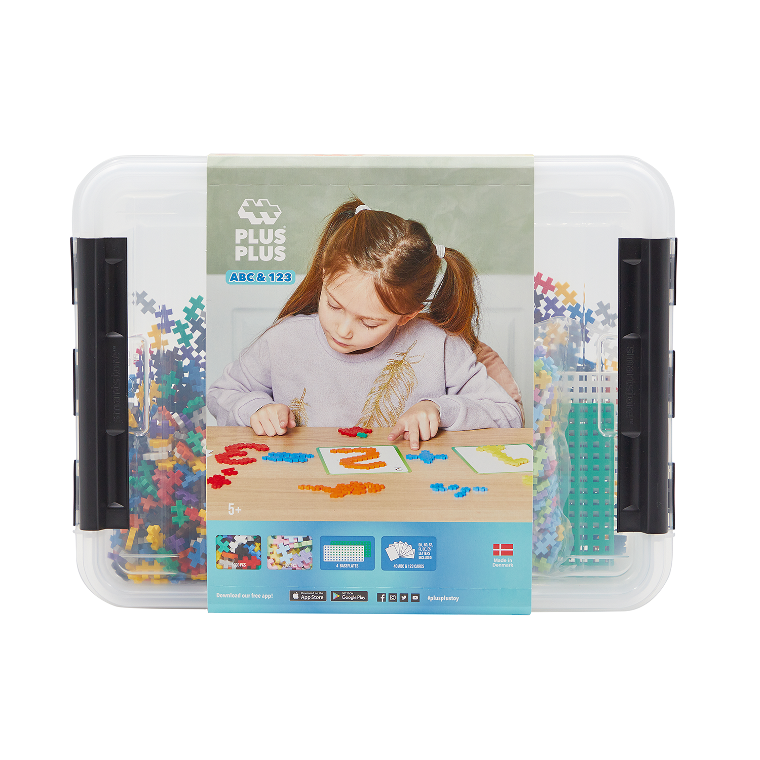 PLUS-PLUS MIX NAUCZ SIĘ BUDOWAĆ ABC&123 - karty z literami i cyframi oraz klocki